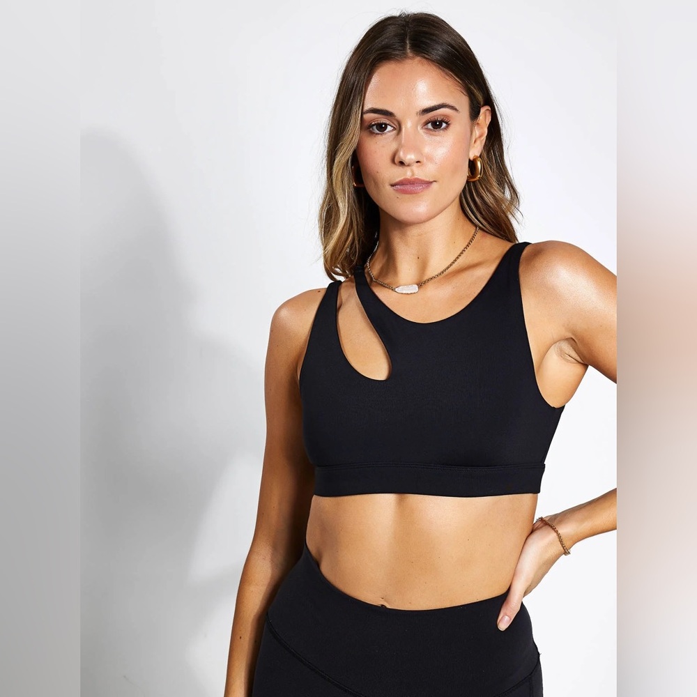 ALO Yoga Black Cutout Sports Bra